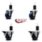 Service Caster 3'' Solid Poly Wheel Swivel 1-3/4'' Expanding Stem Caster Set 2 Brakes, 4PK SCC-EX20S314-SPUS-2-PLB-2-134 - alternate 5